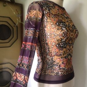vintage 90s mesh long sleeve top